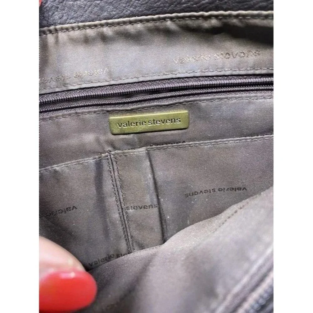 valerie stevens brown leather cross body bag - Picture 10 of 10